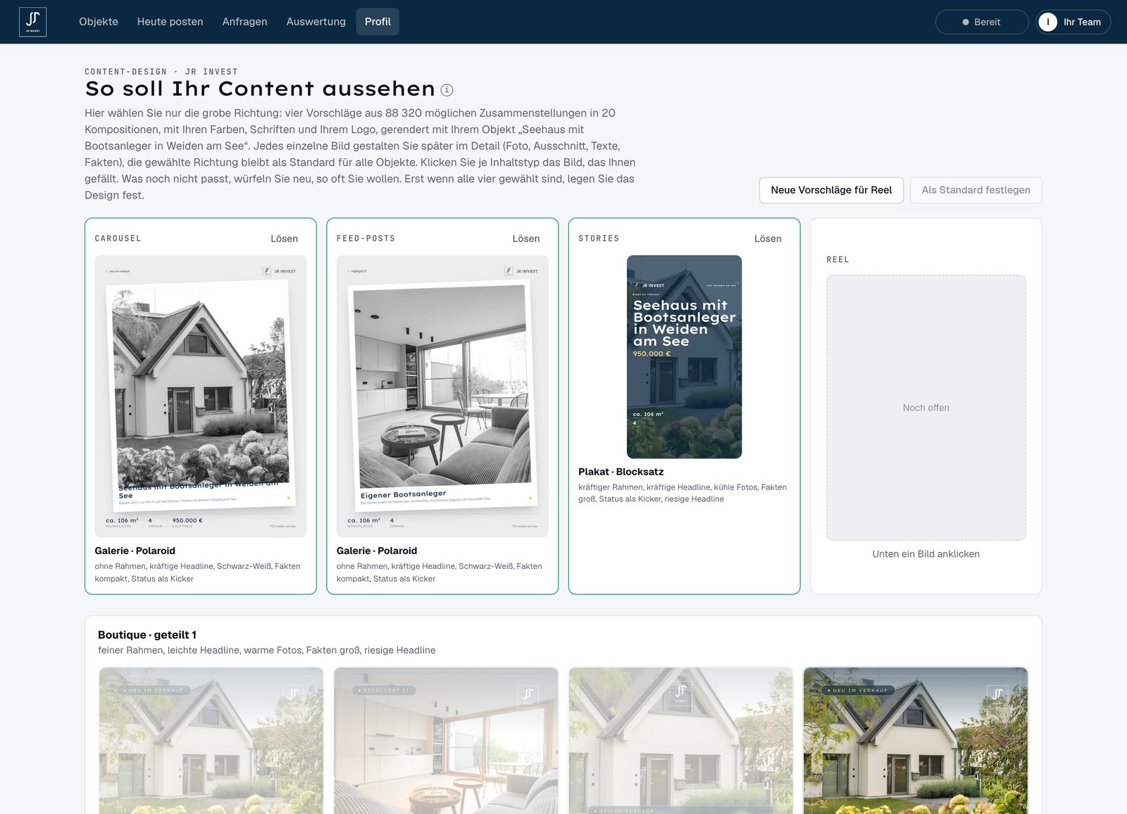 Content-Design: Vorschläge je Inhaltstyp